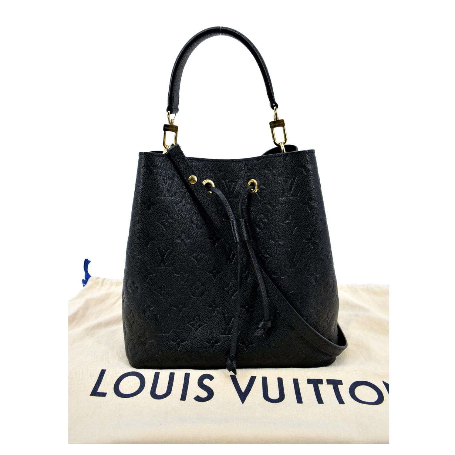 LOUIS VUITTON NeoNoe MM Monogram Empreinte Leather Shoulder Bag Black