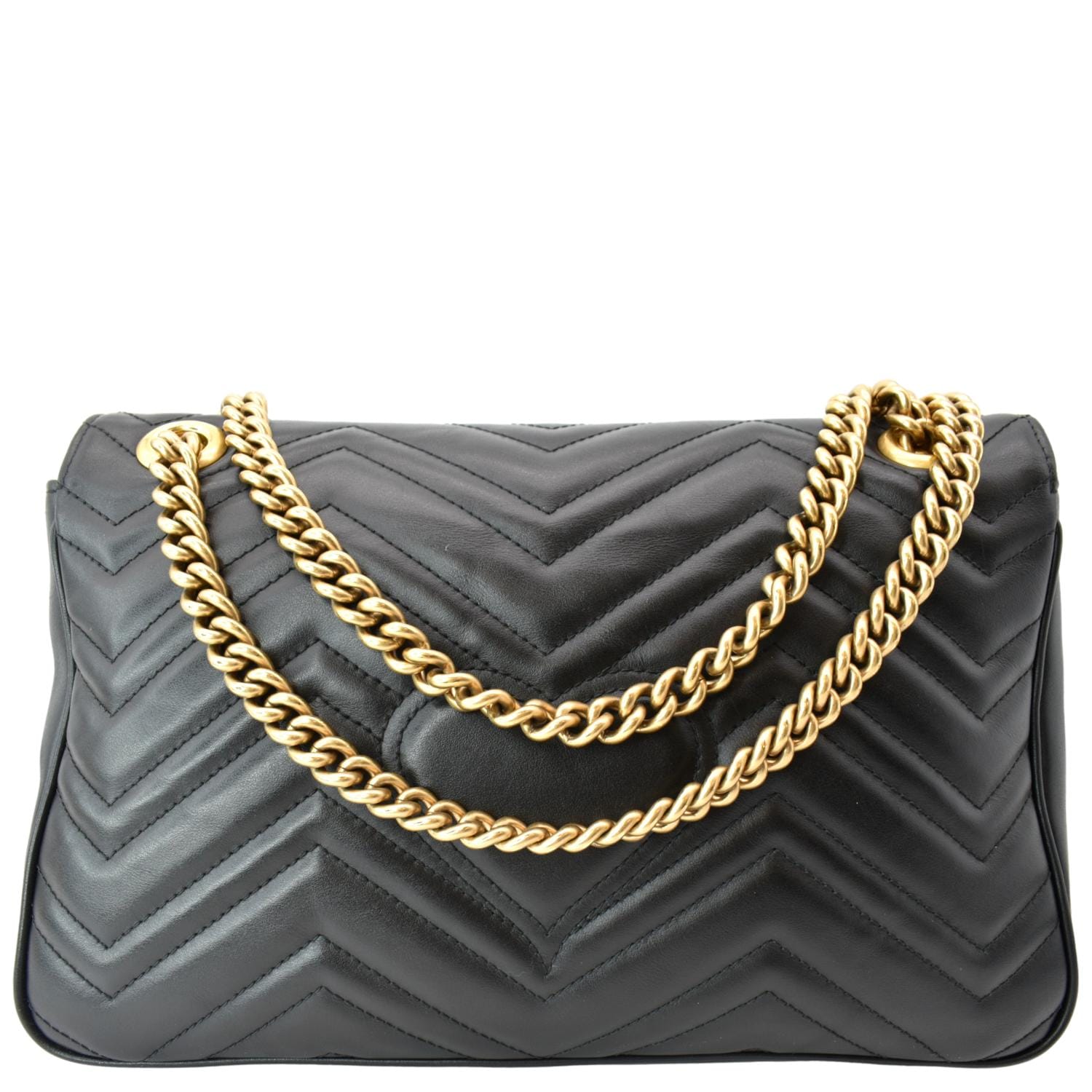GUCCI GG Marmont Medium Matelasse Shoulder Bag Black 443496