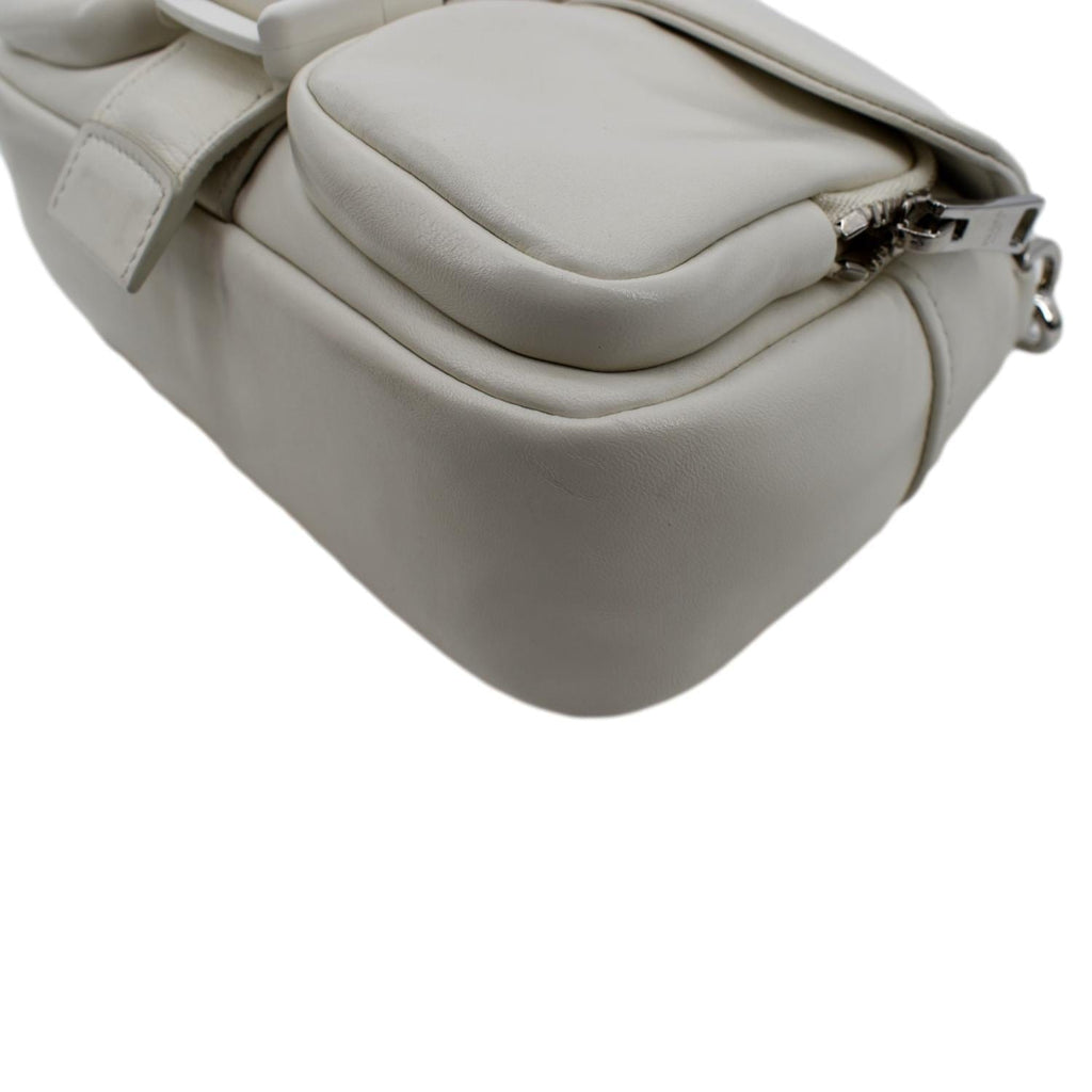 PRADA Borsa Pocket Con Nappa Leather Shoulder Bag White