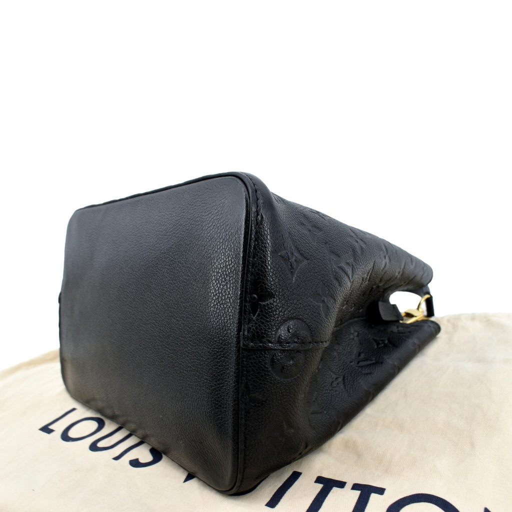 LOUIS VUITTON NeoNoe MM Monogram Empreinte Leather Shoulder Bag Black