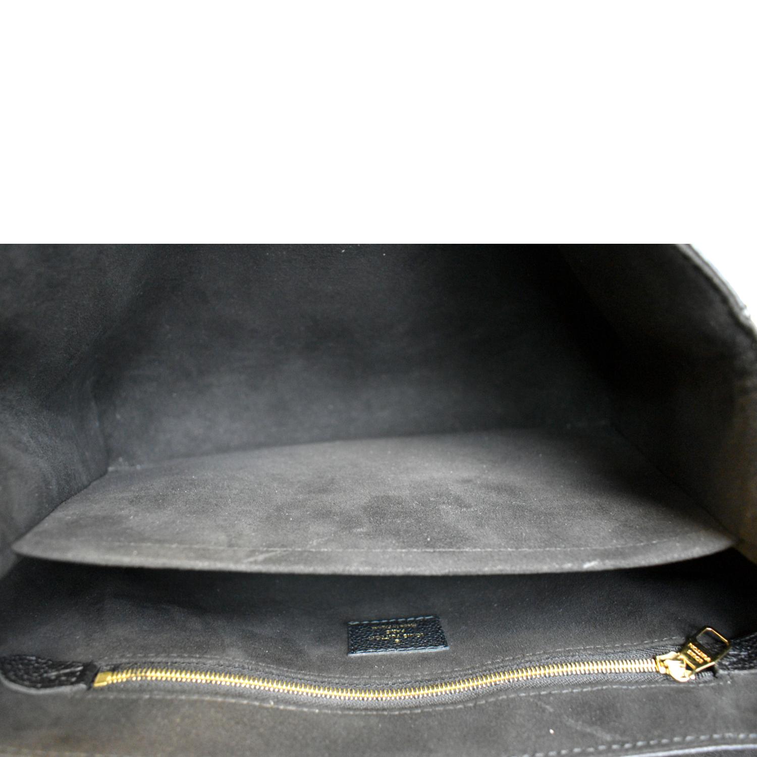 LOUIS VUITTON Saint Germain MM Monogram Empreinte Leather Shoulder Bag Black