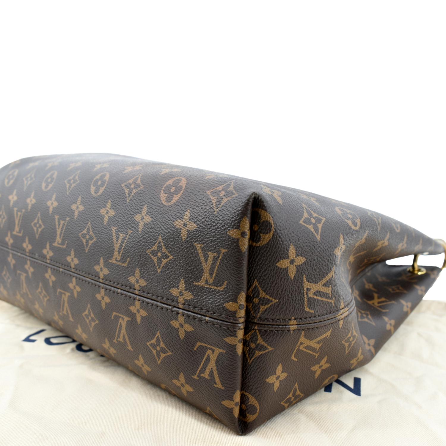 LOUIS VUITTON Graceful MM Monogram Canvas Shoulder Bag Brown