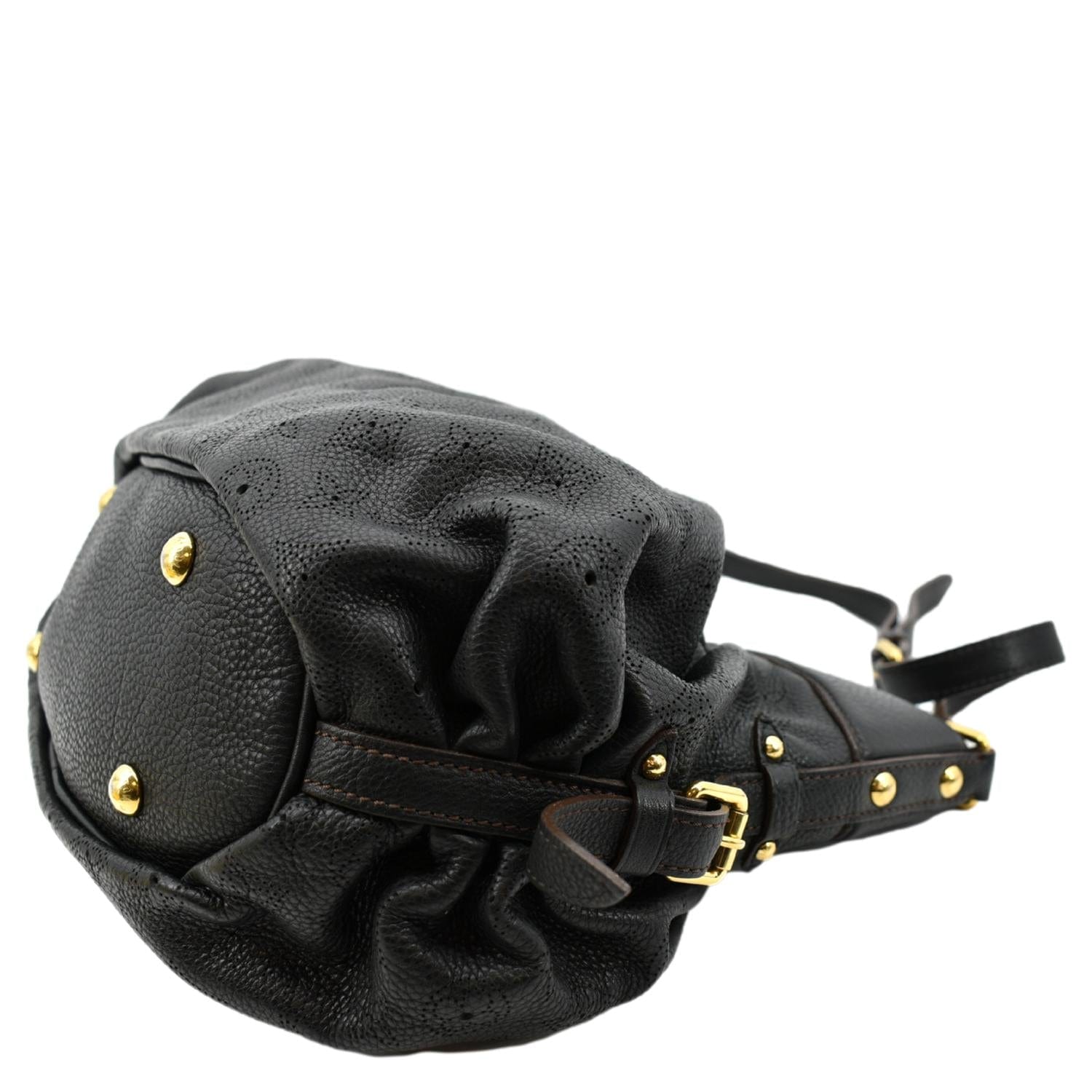 LOUIS VUITTON Mahina Leather Shoulder Bag Black
