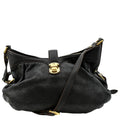 LOUIS VUITTON Mahina Leather Shoulder Bag Black