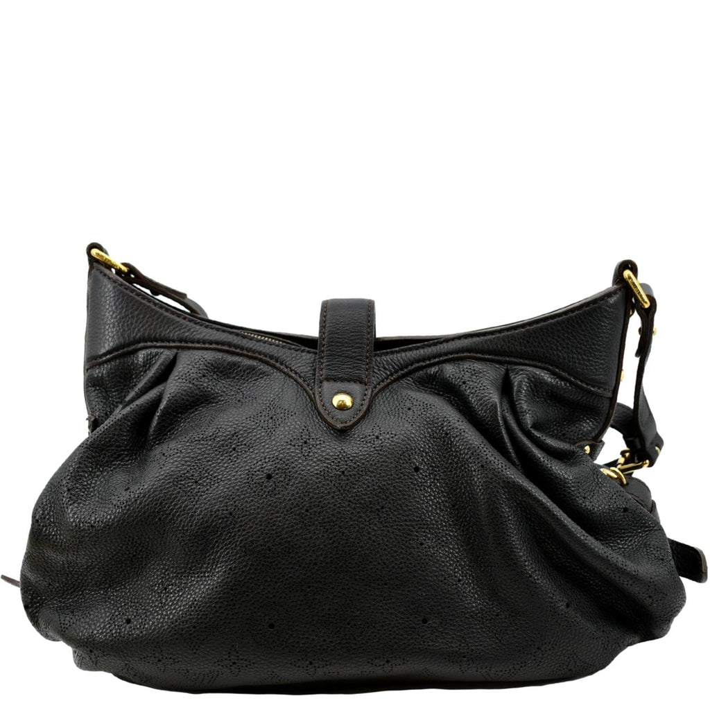 LOUIS VUITTON Mahina Leather Shoulder Bag Black