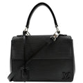 LOUIS VUITTON Cluny MM Epi Leather Shoulder Bag Black