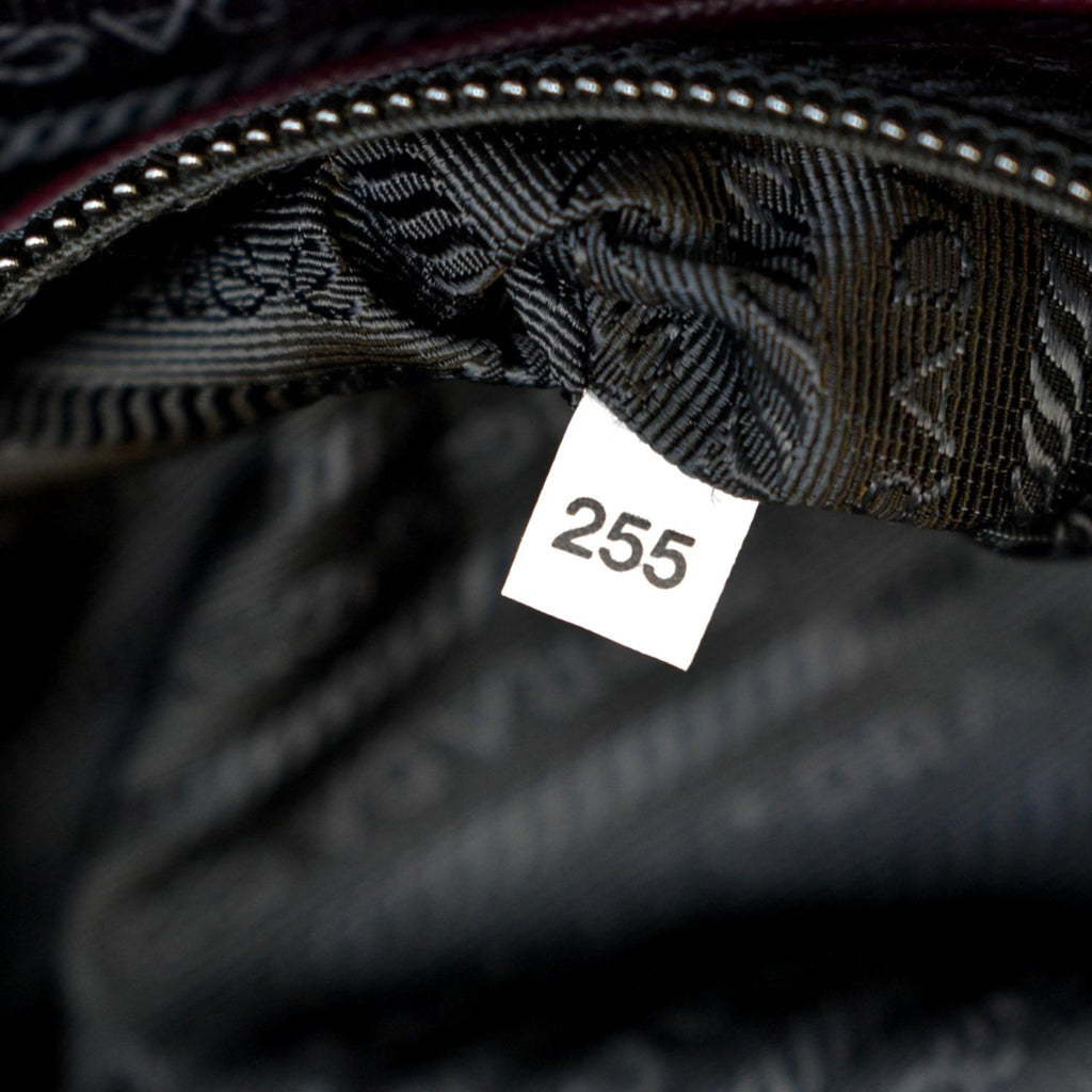 PRADA Medium Nylon Tote Bag Maroon