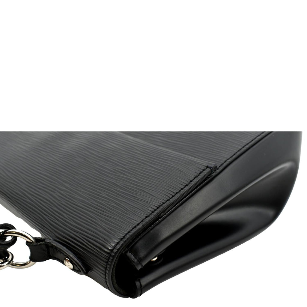 LOUIS VUITTON Cluny MM Epi Leather Shoulder Bag Black