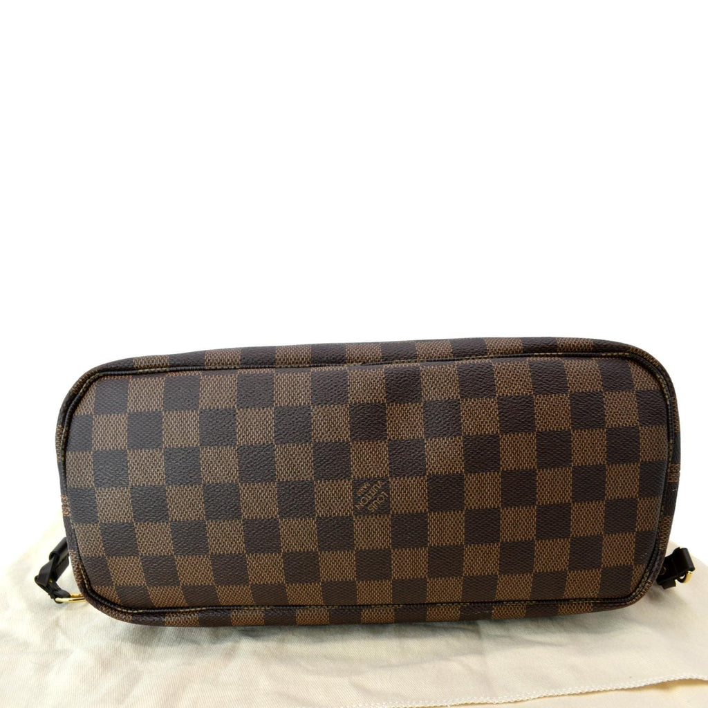 LOUIS VUITTON Neverfull PM Damier Ebene Shoulder Bag Brown
