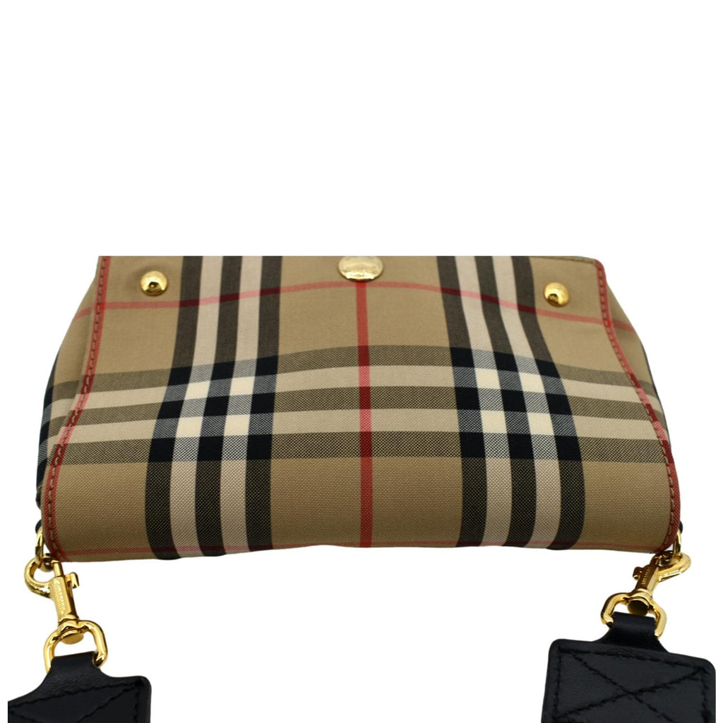 BURBERRY Hackberry Vintage Check Shoulder Bag Beige