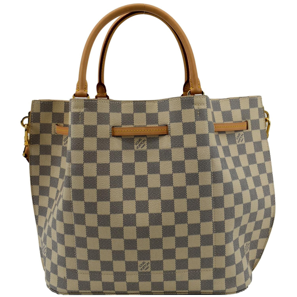 LOUIS VUITTON Girolata Damier Azur Shoulder Bag White
