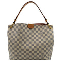 LOUIS VUITTON Graceful PM Damier Azur Shoulder Bag White