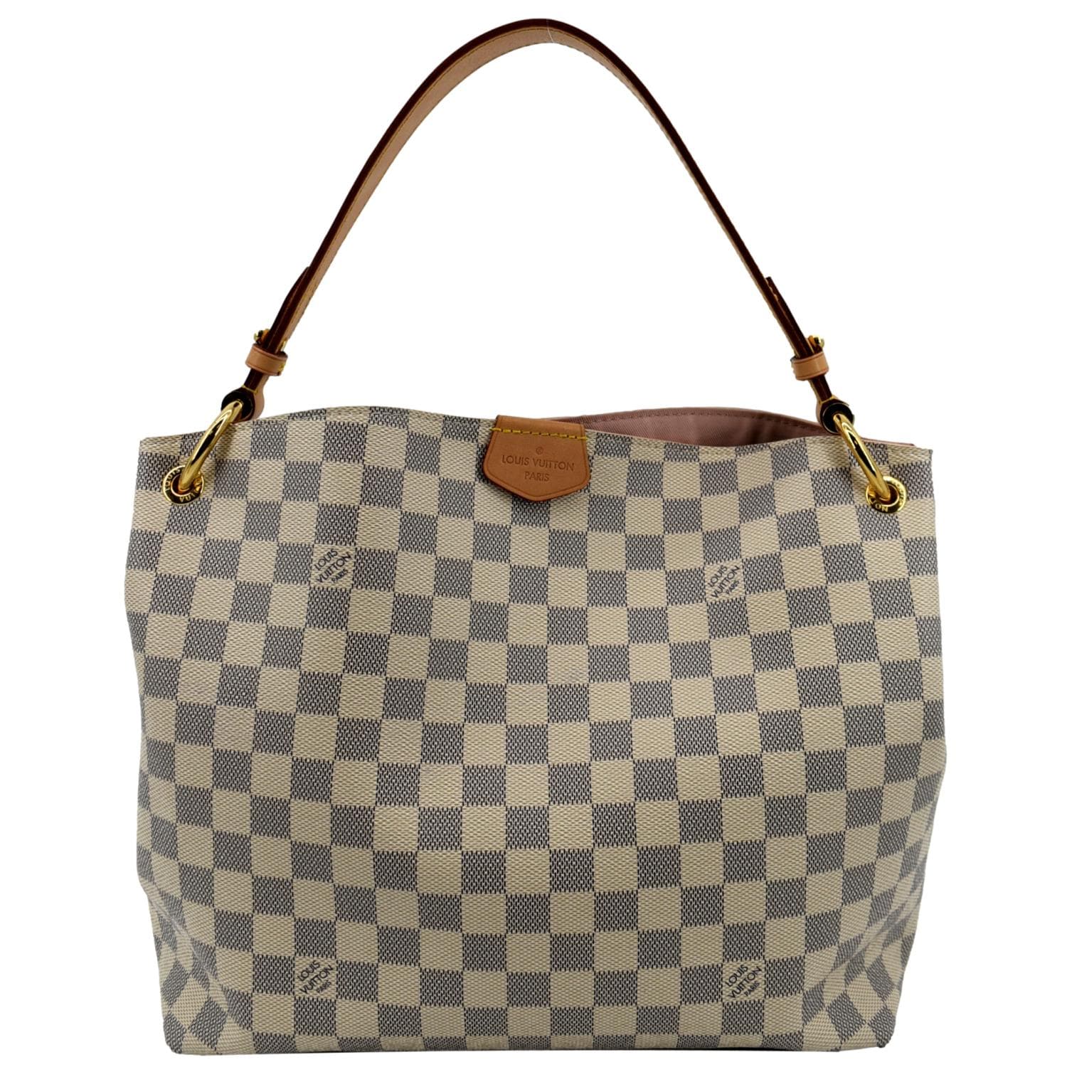 LOUIS VUITTON Graceful PM Damier Azur Shoulder Bag White