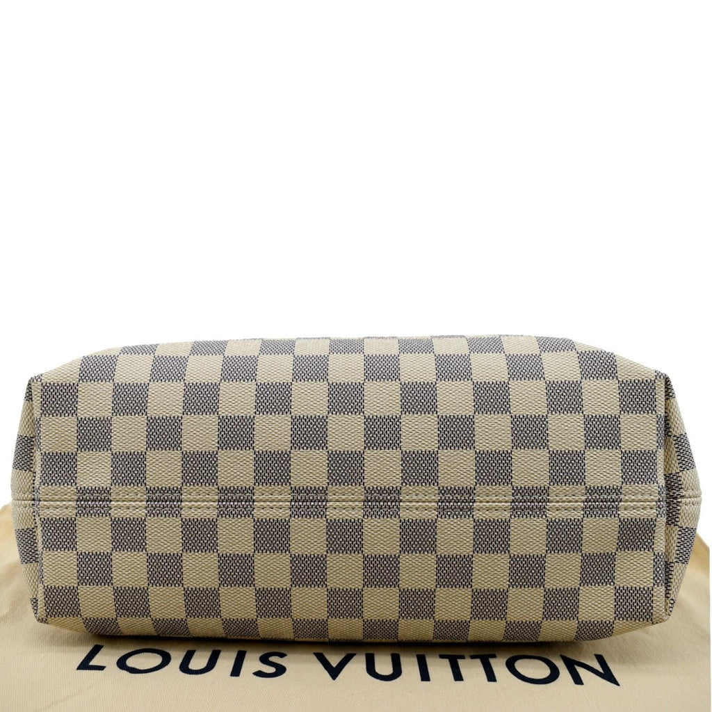 LOUIS VUITTON Graceful PM Damier Azur Shoulder Bag White