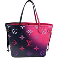 LOUIS VUITTON Neverfull MM Monogram Canvas Tote Bag Midnight Fuchsia