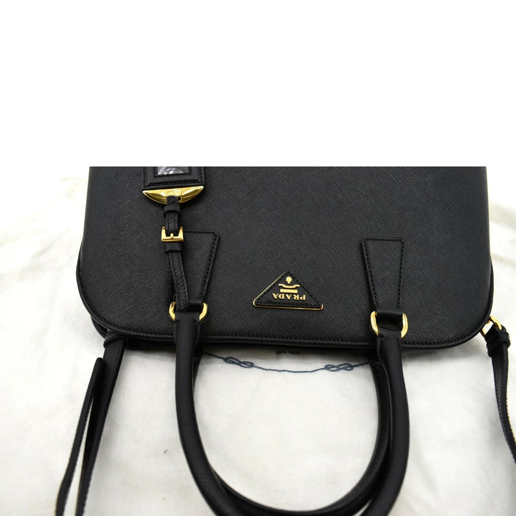 PRADA Lux Medium Promenade Saffiano Leather Shoulder Bag Black  - New Year Deals