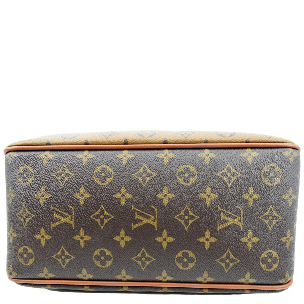 LOUIS VUITTON Dauphine Monogram Reverse Canvas Hobo Shoulder Bag Brown