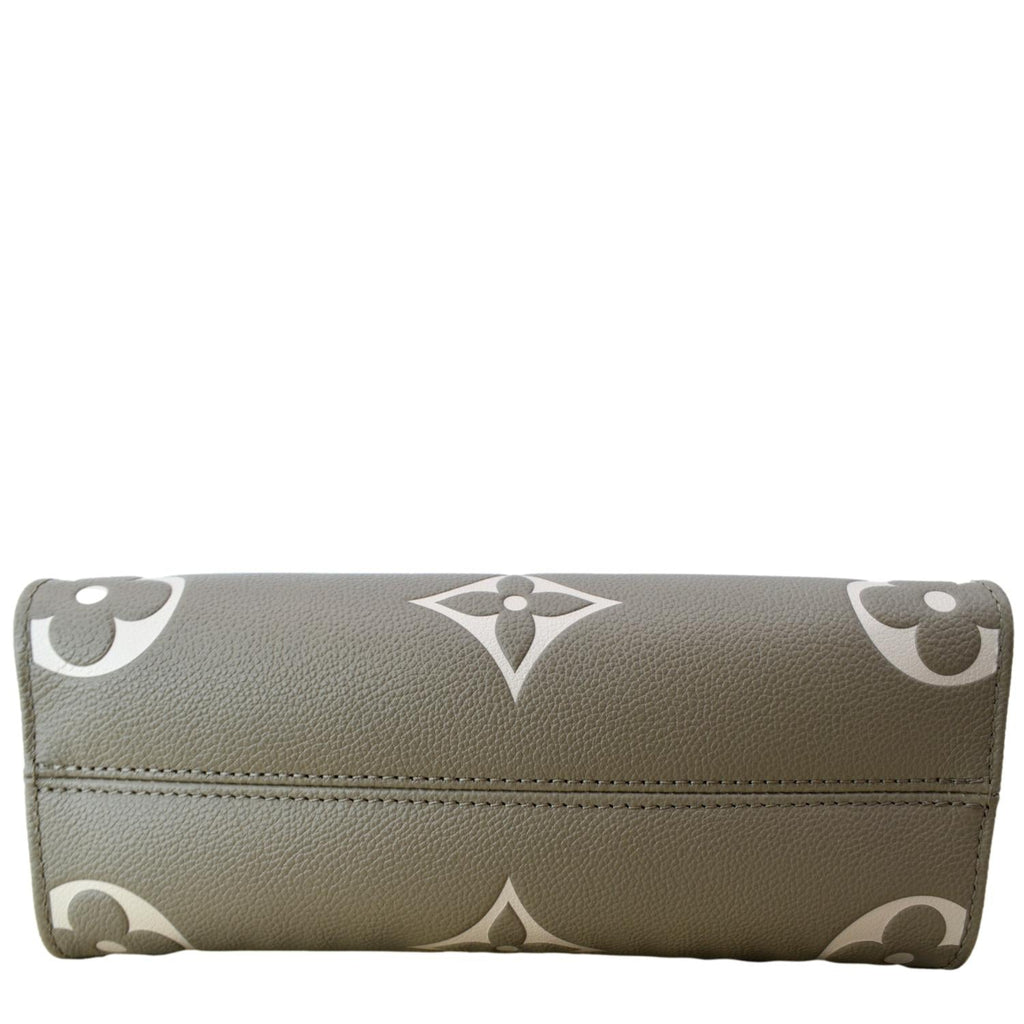 LOUIS VUITTON Onthego PM Bicolor Monogram Empreinte Shoulder Bag Cream