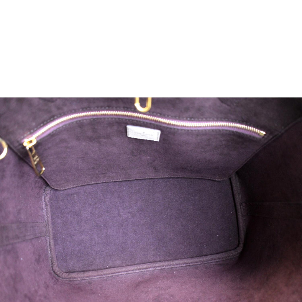 LOUIS VUITTON Neverfull MM Monogram Leather Tote Bag Tourterelle