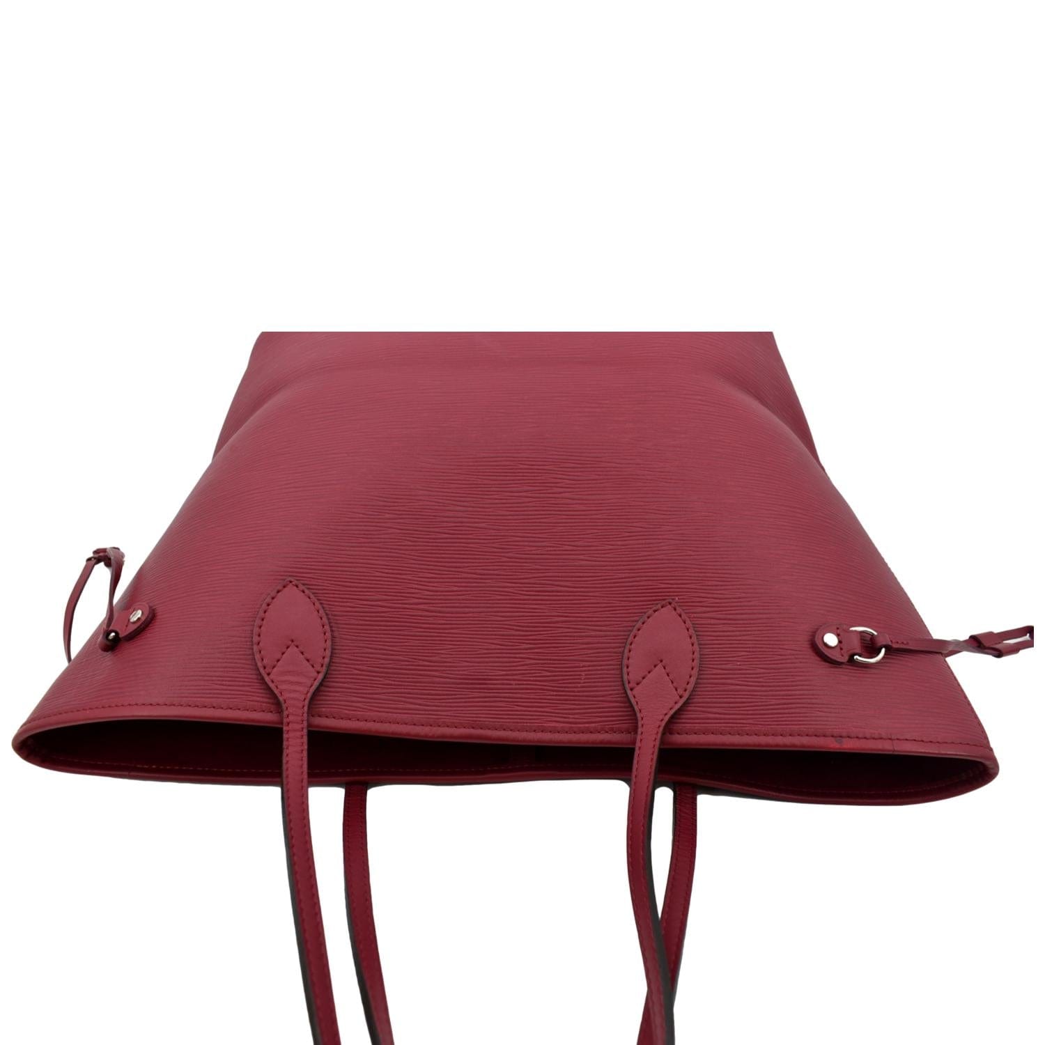 LOUIS VUITTON Neverfull MM Epi Leather Tote Shoulder Bag Maroon