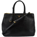 PRADA Galleria Large Saffiano Leather Tote Shoulder Bag Black