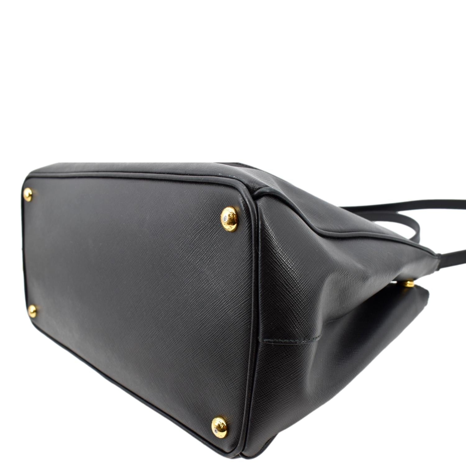 PRADA Galleria Large Saffiano Leather Tote Shoulder Bag Black