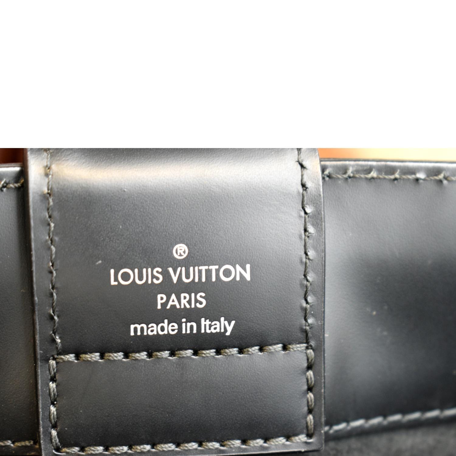 LOUIS VUITTON Kleber Epi Leather Shoulder Bag Black