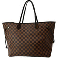 LOUIS VUITTON Neverfull GM Damier Ebene Tote Shoulder Bag Brown