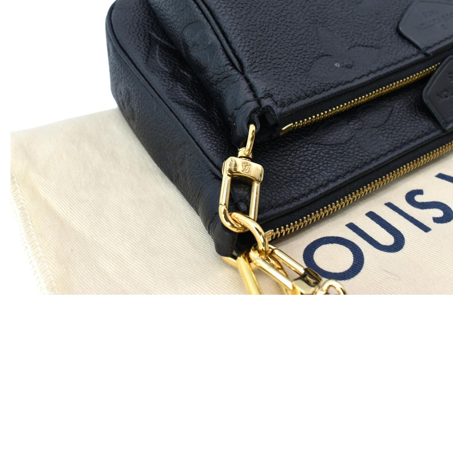 LOUIS VUITTON  Multi Pochette Accessoires Monogram Empreinte Shoulder Bag Black