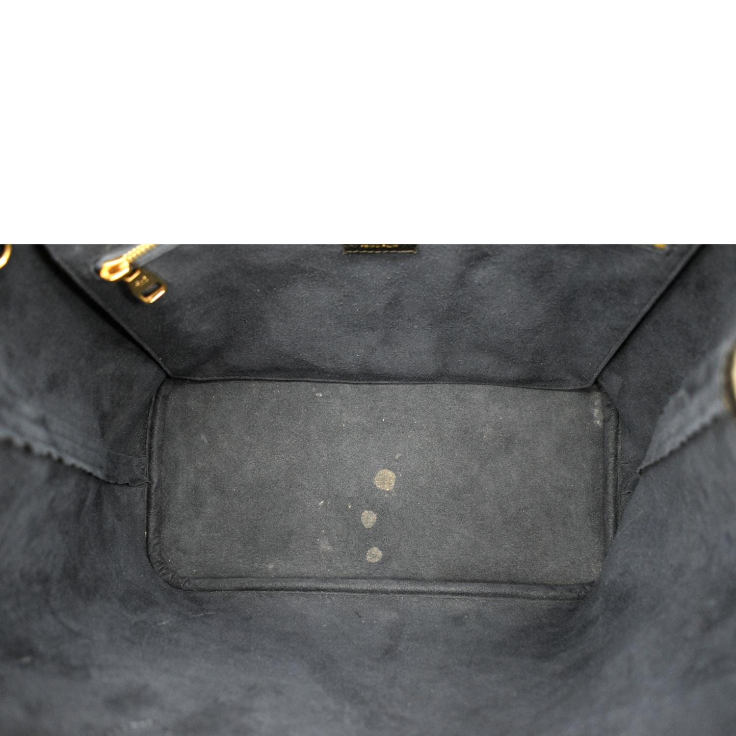 LOUIS VUITTON Neverfull MM Monogram Empreinte Tote Bag Black
