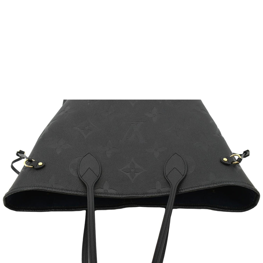 LOUIS VUITTON Neverfull MM Monogram Empreinte Tote Bag Black