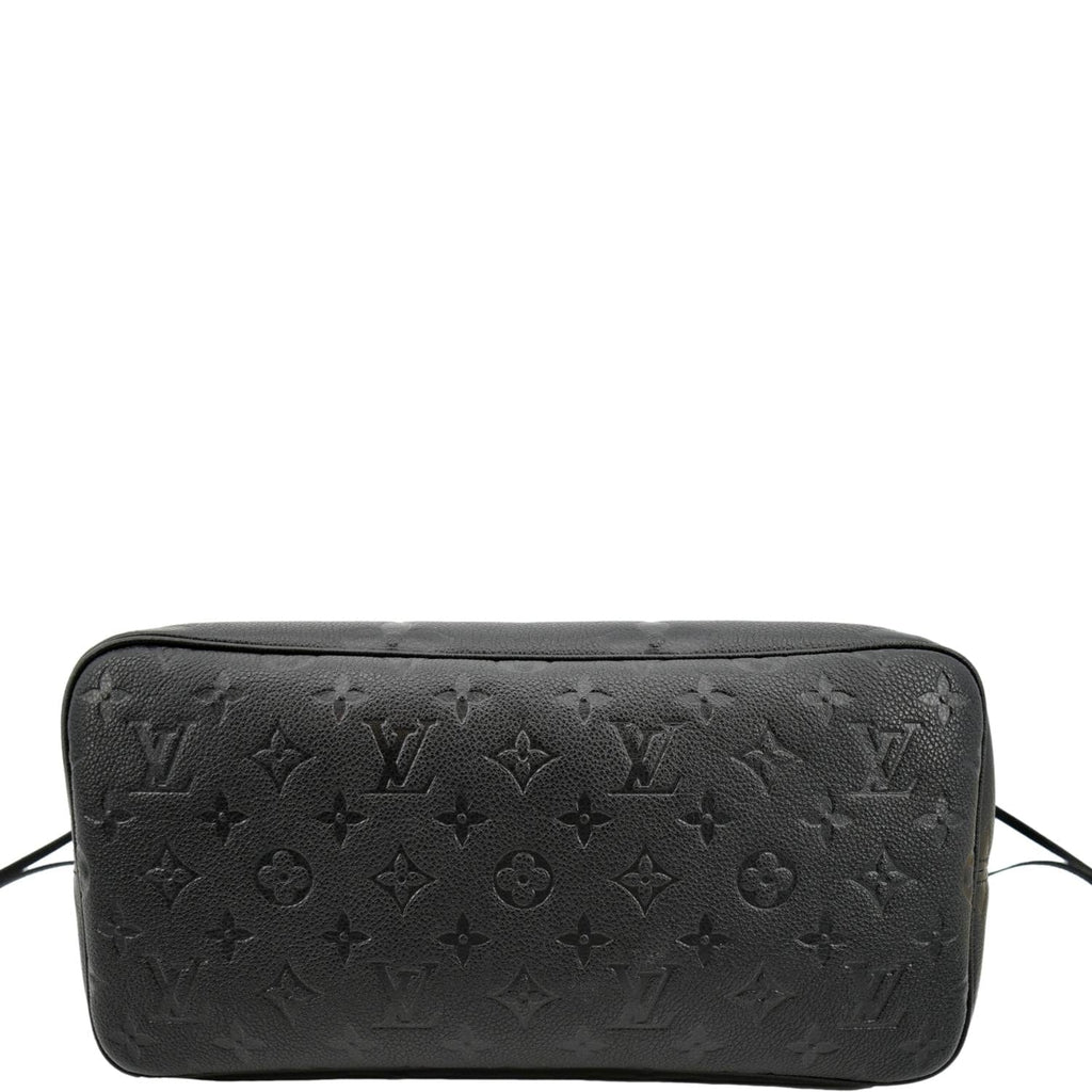 LOUIS VUITTON Neverfull MM Monogram Empreinte Tote Bag Black