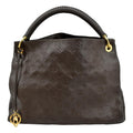 LOUIS VUITTON Artsy MM Monogram Empreinte Leather Shoulder Bag Terre