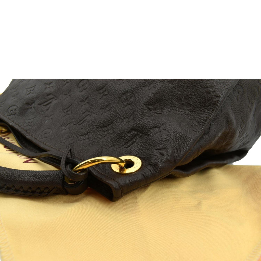 LOUIS VUITTON Artsy MM Monogram Empreinte Leather Shoulder Bag Terre