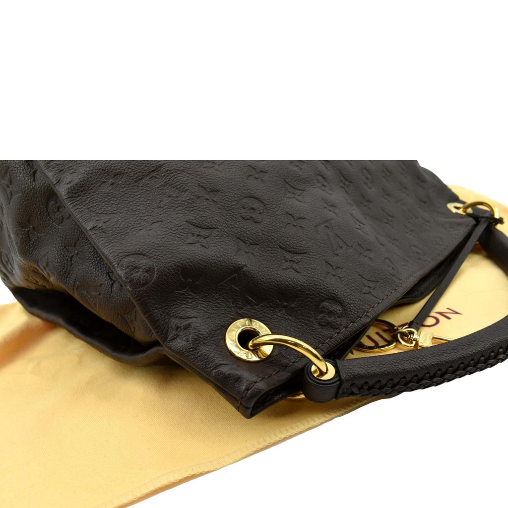LOUIS VUITTON Artsy MM Monogram Empreinte Leather Shoulder Bag Terre