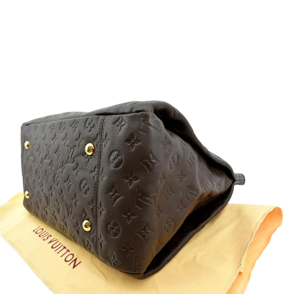 LOUIS VUITTON Artsy MM Monogram Empreinte Leather Shoulder Bag Terre