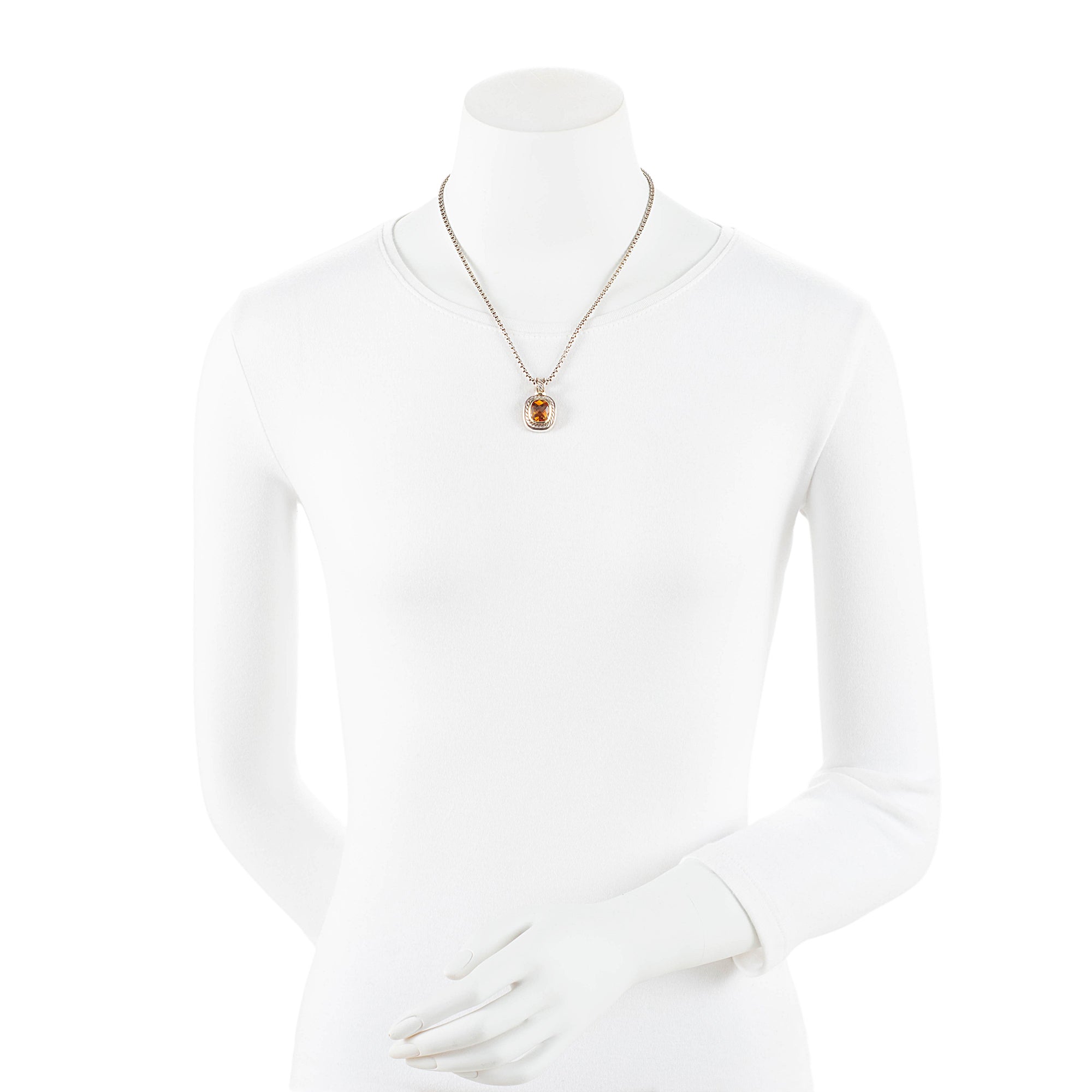 David Yurman Sterling Silver 14k Gold Citrine Albion Necklace
