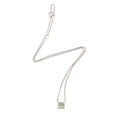 David Yurman Sterling Silver Diamond Prasiolite Petite Chatelaine 9mm Necklace