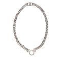 David Yurman Sterling Silver Pave Diamond Double Wheat Chain Necklace
