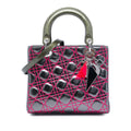 Dior Anselm Reyle Medium Metallic Lambskin Cannage Lady Dior