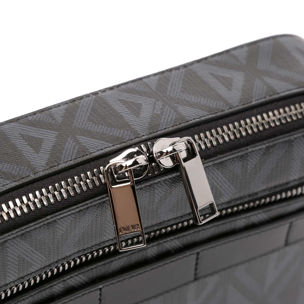 Dior CD Diamond Coated Canvas Safari Bag with Strap