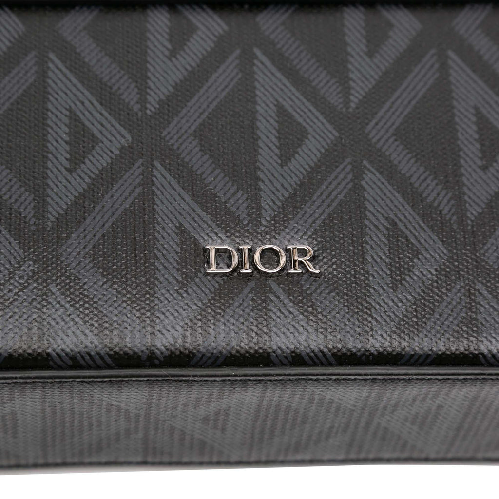 Dior CD Diamond Coated Canvas Safari Bag with Strap