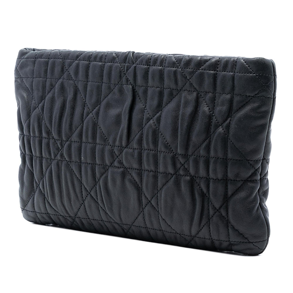 Dior Calfskin Cannage Rose Clutch