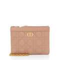 Dior Cannage Calfskin Caro Every Dior Pouch on Chain