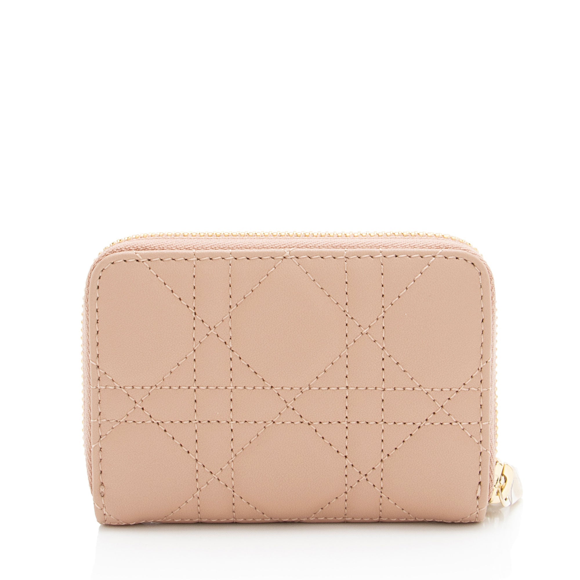 Dior Cannage Lambskin Lady Dior Voyageur Coin Purse