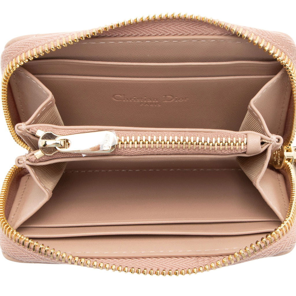 Dior Cannage Lambskin Lady Dior Voyageur Coin Purse