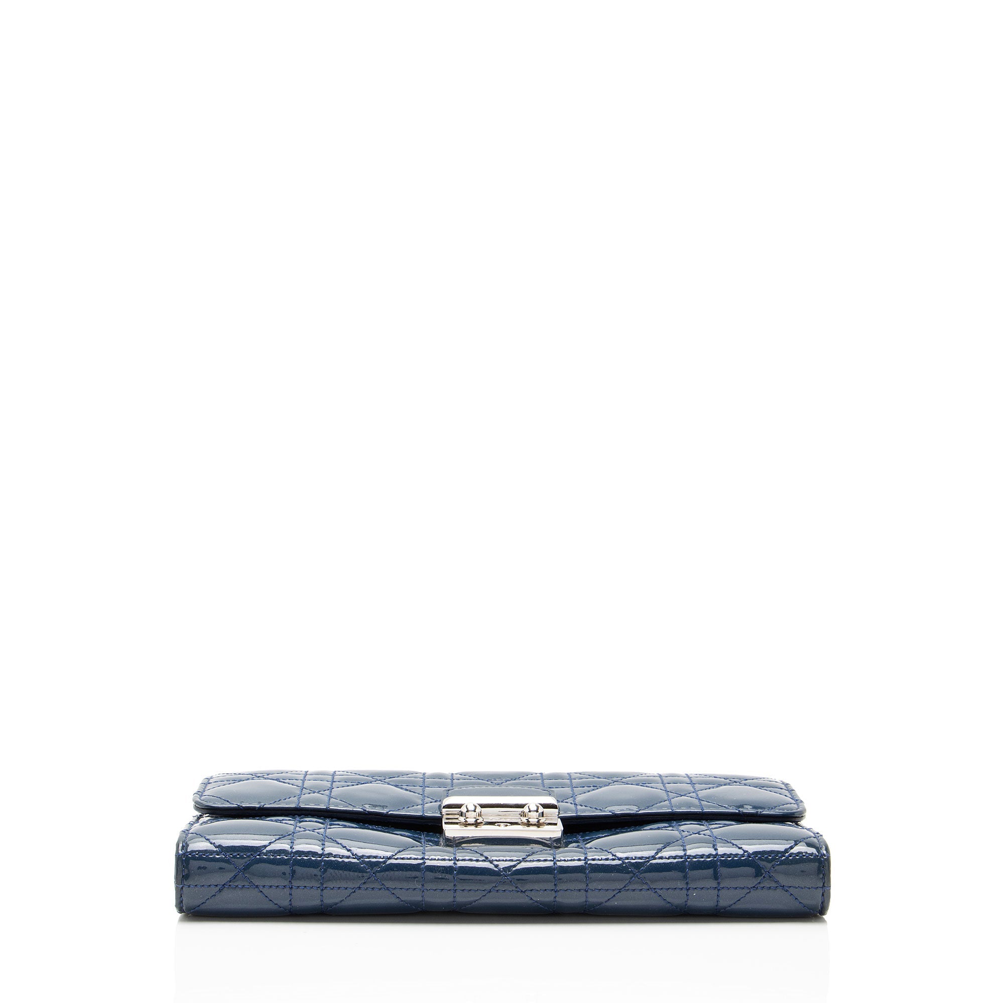 Dior Cannage Patent Leather Miss Dior Wallet on Chain