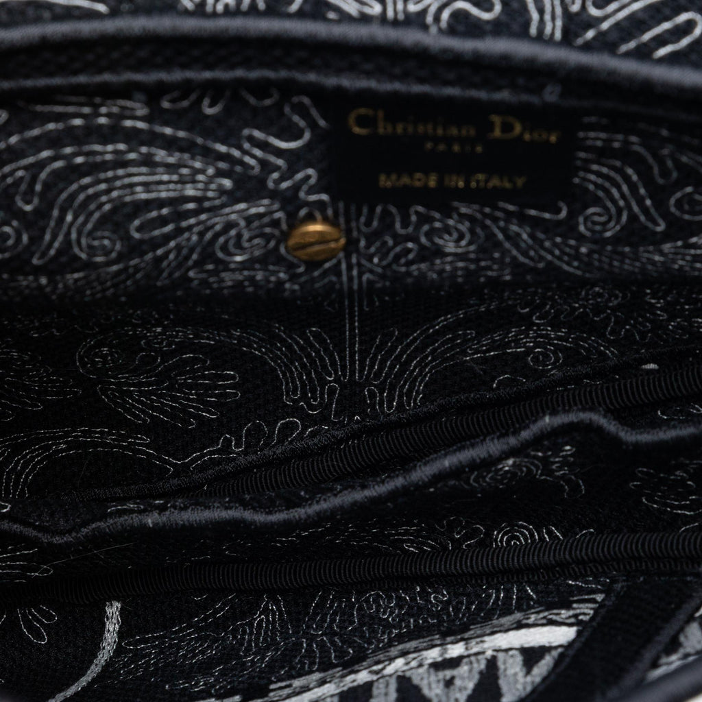 Dior Canvas Embroidered Ornamental Cornely Saddle Bag