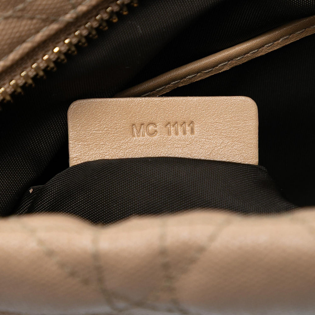 Dior Coated Canvas Cannage Lady Dior Panarea Clutch