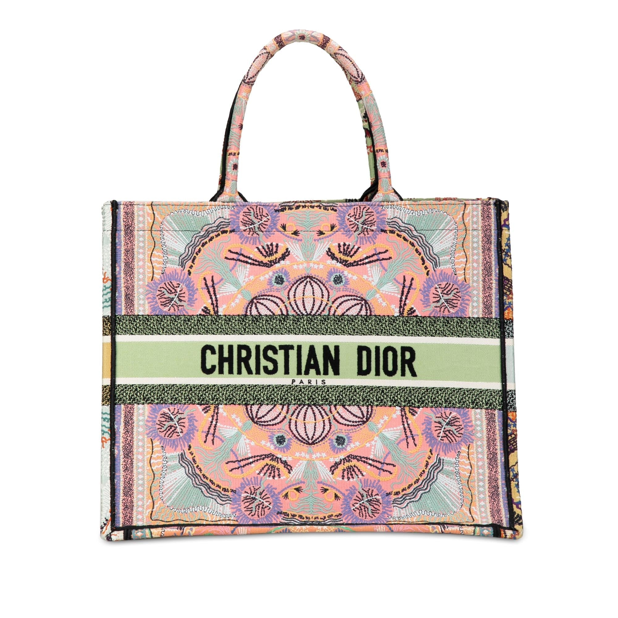 Dior Cruise Large Lights Embroidered Multicolor Canvas Book Tote (SHG-VjfxC8)